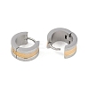 Gold Flash Sand 304 Stainless Steel Hoop Earrings  EJEW-M001-06B-P-2