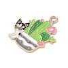 Small Potted Plant with Dog Alloy Enamel Pendants LS-ENAM-I083-01KCG-06-2