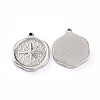 Non-Tarnish 304 Stainless Steel Pendants X-STAS-G242-19P-2