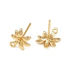 Brass Stud Earrings Findings X-KK-B137-13G-2