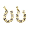 Brass Micro Pave Cubic Zirconia Pendants KK-U060-23G-04-1