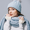 2 Pairs 2 Colors Cotton Knit Rib Sleeve Cuff AJEW-FG0003-95-5