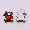 Opaque Resin Pendants with Platnium Tone Iron Accessories LS-RESI-WH0014-10-1