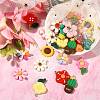 28Pcs 14 Styles Opaque Resin Pendants RESI-CJ0002-54-5