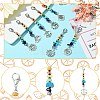 7Pcs Natural & Synthetic Gemstone Pendant Decoration HJEW-CJ00057-3