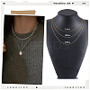 20Pcs 2 Colors Ion Plating(IP) 304 Stainless Steel Cable Chain Necklaces Set MAK-BBC0001-11A-5