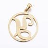 Ion Plating(IP) 304 Stainless Steel Pendants STAS-K162-078G-2