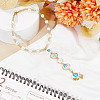 Resin & Shell Evil Eye Pendant Decoration HJEW-DR00026-4
