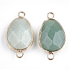 Natural Green Aventurine Links connectors G-S344-02F-2