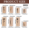 Flower Wooden Rubber Stamps Sets DIY-WH20013-69A-2