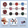 18Pcs 9 Colors Handmade Polymer Clay Pave Rhinestone Beads RB-TA0001-30-4