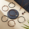 24Pcs 4 Styles Adjustable Waxed Polyester Cord Bracelet & Necklace Making Findings Kits MAK-DC0001-01-5