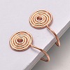 Brass Clip-on Earring Converters Findings KK-D060-02RG-3