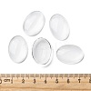 Transparent Oval Glass Cabochons X-GGLA-R022-25x18-5