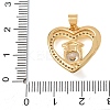 Brass Micro Pave Cubic Zirconia Pendants KK-CBA0009-10G-B-3