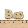 Brass Micro Pave Clear Cubic Zirconia Pendants KK-Z041-01G-B-3