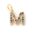 Brass Micro Pave Colorful Cubic Zirconia Charms ZIRC-F092-01-M-1