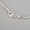 Popular Silver Color Plated Brass Snake Chain Necklaces For Men NJEW-BB12746-18-3