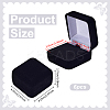 Square Velvet Badge Display Boxes CON-WH0095-172C-2