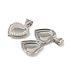 316 Stainless Steel Locket Pendants STAS-K321-25P-2