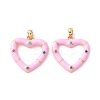 Rack Plating Brass Micro Pave Colorful Cubic Zirconia Pendants KK-D073-07G-04-1