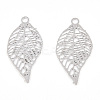 Rack Plating Brass Filigree Pendants KKC-T001-43P-2