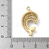 Rack Plating Brass Micro Pave Cubic Zirconia Pendants KK-G515-40G-03-3