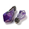 Electroplated Raw Rough Natural Quartz Crystal Big Pendants G-B077-04A-08-2