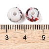 Opaque Spray Painted Glass Beads GLAA-G118-01R-3
