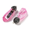 Electroplated Raw Rough Natural Quartz Crystal Big Pendants G-B077-04A-02-2