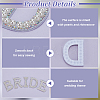 Rhinestone with Plastic Pearl Cloth Embroidery Sew on Appliques PATC-WH0008-142D-4