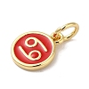 Real 18K Gold Plated Brass Enamel Charms KK-L216-001G-B03-2