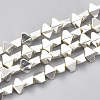 Electroplate Non-magnetic Synthetic Hematite Beads Strands G-T114-35-2