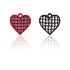 16Pcs 2 Colors Spary Painted Alloy Polyester Pendants FIND-SC0016-84-7