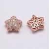 Brass Micro Pave Grade AAA Cubic Zirconia Beads ZIRC-G093-40-NR-2