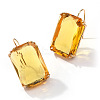 Rectangle Alloy Cubic Zirconia Dangle Earrings FS-WGB3F13-03-1