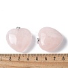 Natural Rose Quartz Pendants X-G-A259-02P-03-3