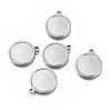 Tarnish Resistant 304 Stainless Steel Pendant Cabochon Settings STAS-K207-72P-1