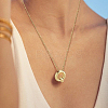 1pc Brass Chain with Alloy Letter Pendants Necklaces NJEW-LP0001-41Q-G-4