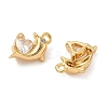 Ocean Brass Micro Pave Clear Cubic Zirconia Charms KK-B160-42G-01-2