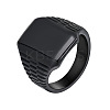 Rectangle 304 Stainless Steel Finger Rings for Men FS-WG80AFC-03-1