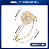 Flower Polyester Ribbon Brooches JEWB-WH20006-02B-2