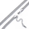 Non-Tarnish 304 Stainless Steel Mesh Chains Necklace for Men Women LS-NJEW-N052-03P-2