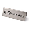 AHANDMAKER Stainless Steel No Smoking Sign Plate STAS-GA0001-14-2