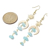 Moon & Sun & Star Brass Asymmetrical Earrings EJEW-JE05461-05-3