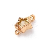 Brass Cubic Zirconia Star Connector Charms KK-Z084-11G-05-2
