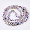Electroplate Glass Beads Strands EGLA-S187-01B-2