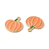 Light Gold Plated Alloy Enamel Pendants ENAM-L040-001LG-2