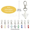 60Pcs 10 Colors Angel Acrylic & Alloy Pendant Decorations HJEW-CJ00064-2
