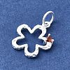 925 Sterling Silver Pave Orange Red Cubic Zirconia Pendants STER-A048-11MS-3